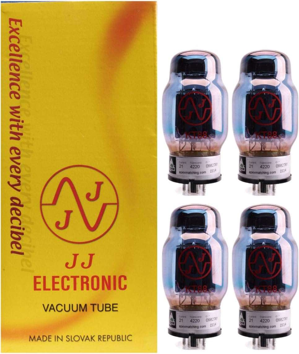 JJ KT88 ブルー管 4本マッチ 低パワー 真空管PB21 KT88 JJ ブルー管 2